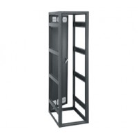 41 SPACE (71-3/4"), 38" DEEP, MULTIBAY BGR RACK WITH REAR DOOR, BLACK FINISH